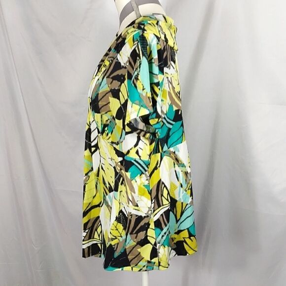 NWT Alfani Silo Palm Blouse - Picture 3 of 8